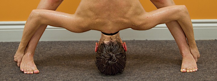 Standing Separate Leg Stretching